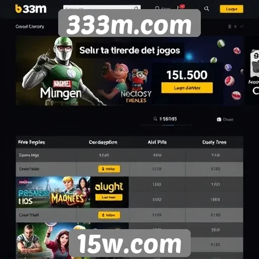 Comparação de 333m.com com outros sites de jogos